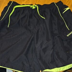 Speedo Swimtrunks Black with Lime Highlights
